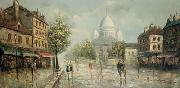unknow artist Henri Royer Montmartre sous la pluie oil painting reproduction